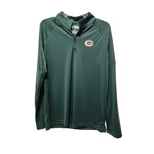 NFL Brand Green Bay Packers 1/4 Zip Pullover Mens MEDIUM Excellent Condition LN